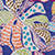 Bright Print Roll Up Picnic Blanket with Strap